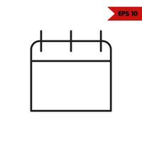 illustration de l'icône de ligne de note vecteur