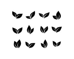 icône du logo feuille. modèle de vecteur de symboles de feuilles