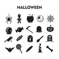 icône d'halloween, vecteur de silhouette de symbole d'halloween