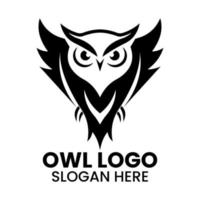 création de logo de hibou vecteur