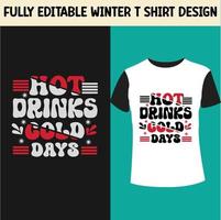 conception de t-shirt d'hiver vecteur