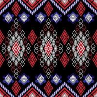 motif textile africain. motifs sans couture de tissu aztèque ethnique géométrique tribal natif. style de broderie graphique de ligne ornée. illustration vectorielle design vintage rétro. vecteur
