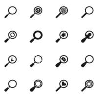 ensemble d'icônes sur le thème du zoom. illustration vectorielle vecteur