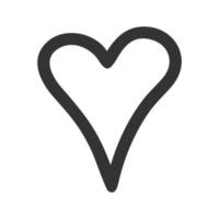 un coeur sous la forme d'un croquis. illustration vectorielle vecteur