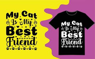 meilleur design de t-shirt chat vecteur