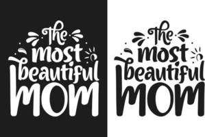 la conception de typographie de maman lettrage dessiné à la main avec élément floral peut être utilisée sur une tasse, un t-shirt vecteur