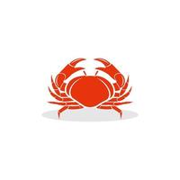 modèle de logo de crabe avec fond blanc. adapté à vos besoins de conception, logo, illustration, animation, etc. vecteur