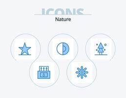pack d'icônes bleu nature 5 conception d'icônes. la nature. monde. feuille. la nature. la terre vecteur