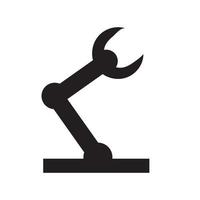 icône de la machine automatique industrielle. icône solide, glyphe, silhouette vecteur