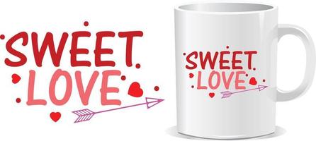 sweet love happy valentine's day cite vecteur de conception