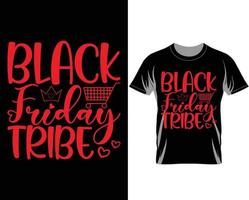 vecteur de conception de t shirt tribu vendredi noir