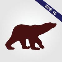 icône de l'ours polaire - illustration vectorielle vecteur