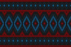 tapis motif ethnique art. motif ethnique ikat sans couture en tribal. vecteur