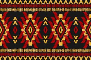 tapis ethnique motif ikat art. motif harmonieux d'ikat ethnique géométrique en tribal. façon mexicaine. vecteur