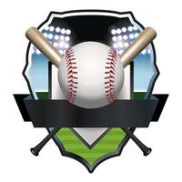 illustration d'insigne de baseball vecteur