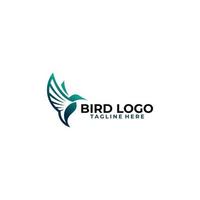 vecteur de conception de logo oiseau abstrait