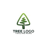 arbre logo icône vecteur isolé