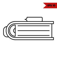 illustration de l'icône de la ligne du livre vecteur