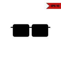 illustration de l'icône de glyphe de lunettes vecteur