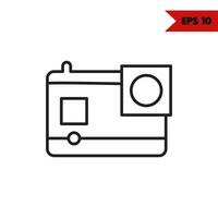 illustration de l'icône de la ligne de caméra vecteur