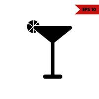 illustration de l'icône de glyphe de boisson vecteur