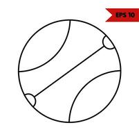 illustration de l'icône de la ligne de basket-ball vecteur