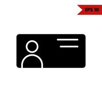 illustration de l'icône de glyphe de passeport vecteur