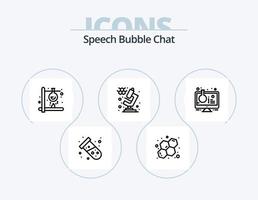 pack d'icônes de ligne de chat 5 conception d'icônes. . la communication. parlez vecteur