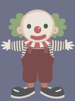 personnage de clown mignon pour la fête d'anniversaire vecteur