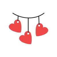 carte d'amour mignonne, enveloppe avec icônes de coeur. élément pour cartes de voeux, affiches, autocollants et design saisonnier. vecteur