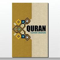 conception de couverture de livre de coran, conception ornementale de style arabe islamique vecteur