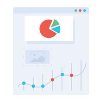 icône moderne d'analyse de données dans un style plat vecteur