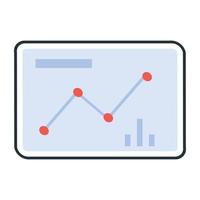 icône plate à la mode de l'analyse Web vecteur