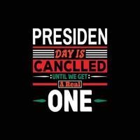 conception de t-shirt joyeux jour des présidents vecteur