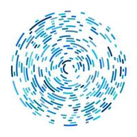fond de cercle bleu abstrait avec de nombreuses pièces différentes. illustration vectorielle vecteur