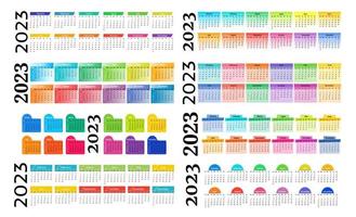 calendrier pour 2023 isolé sur fond blanc vecteur