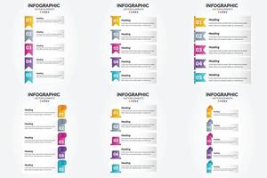 les illustrations vectorielles de cet ensemble sont idéales pour créer des infographies pour la publicité. dépliants. dépliants. et revues. vecteur