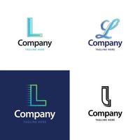 lettre l grand logo pack design création de logos modernes créatifs pour votre entreprise vecteur