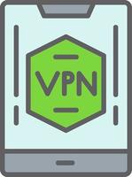 icône de vecteur vpn mobile