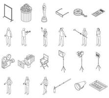les icônes du directeur de la photographie définissent le contour vectoriel