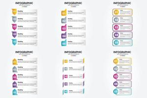 les illustrations vectorielles de cet ensemble sont idéales pour créer des infographies pour la publicité. dépliants. dépliants. et revues. vecteur