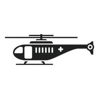 vecteur simple d'icône d'hélicoptère d'ambulance. garde aérienne