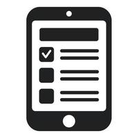 vecteur simple d'icône d'élection de smartphone. vote démocratique