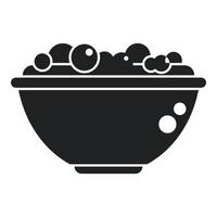vecteur simple d'icône de salade de fruits rouges. nourriture fraîche