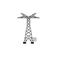 icône de poteau électrique illustration vectorielle conception de symbole vecteur