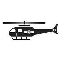 vecteur simple d'icône d'hélicoptère de sauvetage de l'armée. transport aérien
