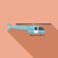 vecteur plat d'icône d'hélicoptère de sauvetage de recherche. transport aérien