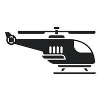 vecteur simple d'icône d'hélicoptère de sauvetage d'aide. transport aérien