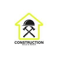 construction construire et réparer le logo de la maison vecteur
