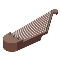 vecteur isométrique d'icône de guitare kantele. instrument de musique